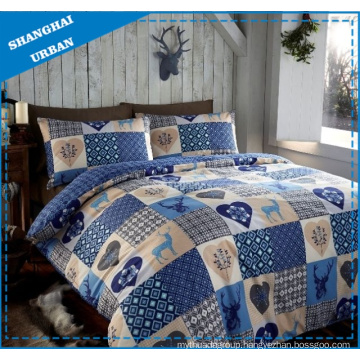 Christmas Patchwork Style Polyester Duvet Cover Bedding Set